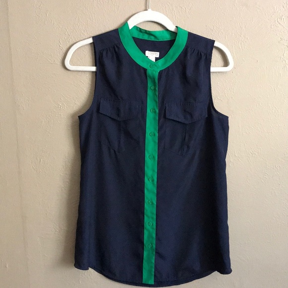 J. Crew Factory Tops - 🔻Final Drop🔻J. Crew Navy and Green Top